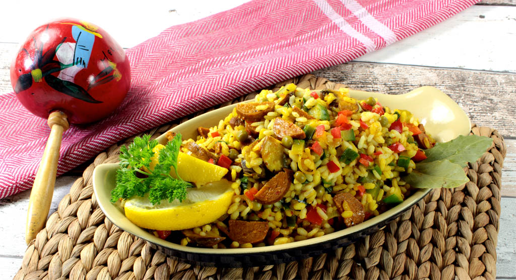 ChorizoPaella Veganes Rezept Wheaty
